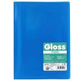 Grafoplás 1432530 map voor gelaste hoezen, 10 hoezen van glas, blauw, grootte folie, polyplás gloss