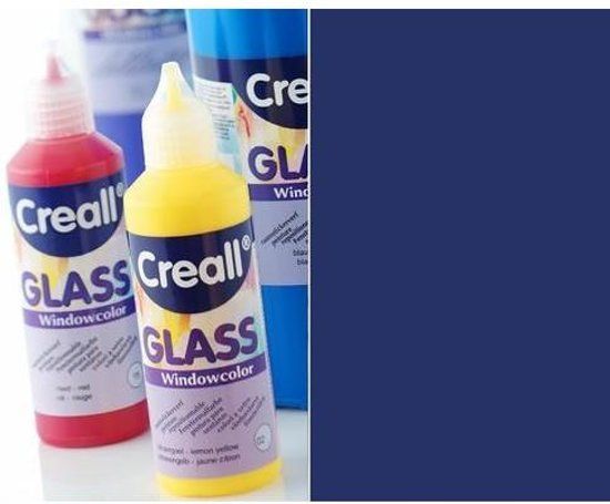 Creall Glass - glasstickerverf marineblauw 1 Fles - 80 Mililiter 20538