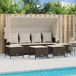 Maison Exclusive - Ensemble de jardin pour le jardin, composé de 5 pièces avec coussins, marron, en polyrotin