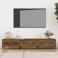 vidaXL Tv-meubel 150x34,5x30 cm bewerkt hout bruin eikenkleur