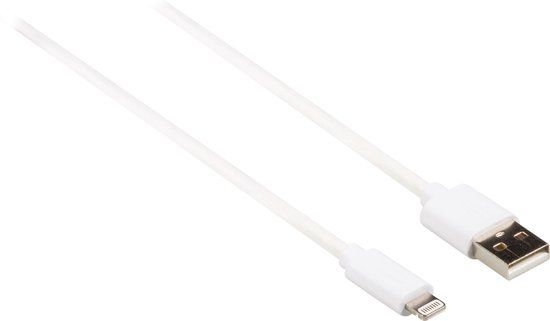 Goobay 8-pins Lightning naar USB-A kabel - USB2.0 - tot 2,4A / wit - 0,50 meter