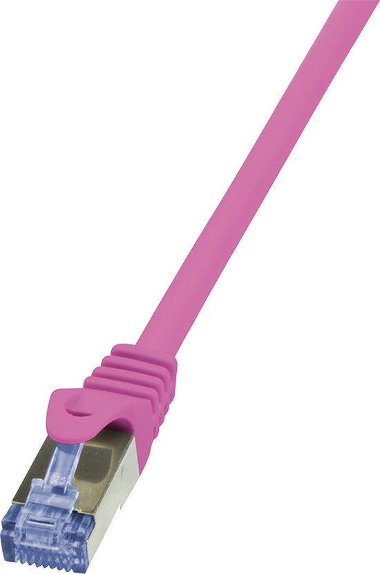 2direct LogiLink PrimeLine - Verbindingskabel - RJ-45 (M) naar RJ-45 (M) - 7.5 m - SFTP, PiMF - CAT 6a - halogeenvrij, zonder haken - roze