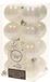 Decoris kleine kerstballen - 32x st - wit parelmoer - 4 cm - kunststof - kerstversiering