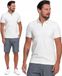 MORAJ Elegant T-shirt met polo-kraag en rits, korte mouwen, maat L