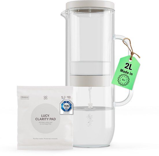 Waterdrop LUCY® Waterfilterkan 2L - Karaf met Water Filter Dispenser - Wit