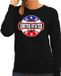 Bellatio Decorations Have fear United States is here sweater met sterren embleem in de kleuren van de Amerikaanse vlag - zwart - dames - Amerika supporter / Amerikaans elftal fan trui / EK / WK / kleding XXL