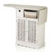 MONTEMAGGI Bureau Shabby Chic wit met as en 1 rieten mand en 2 deuren 66 x 37 x 87 cm
