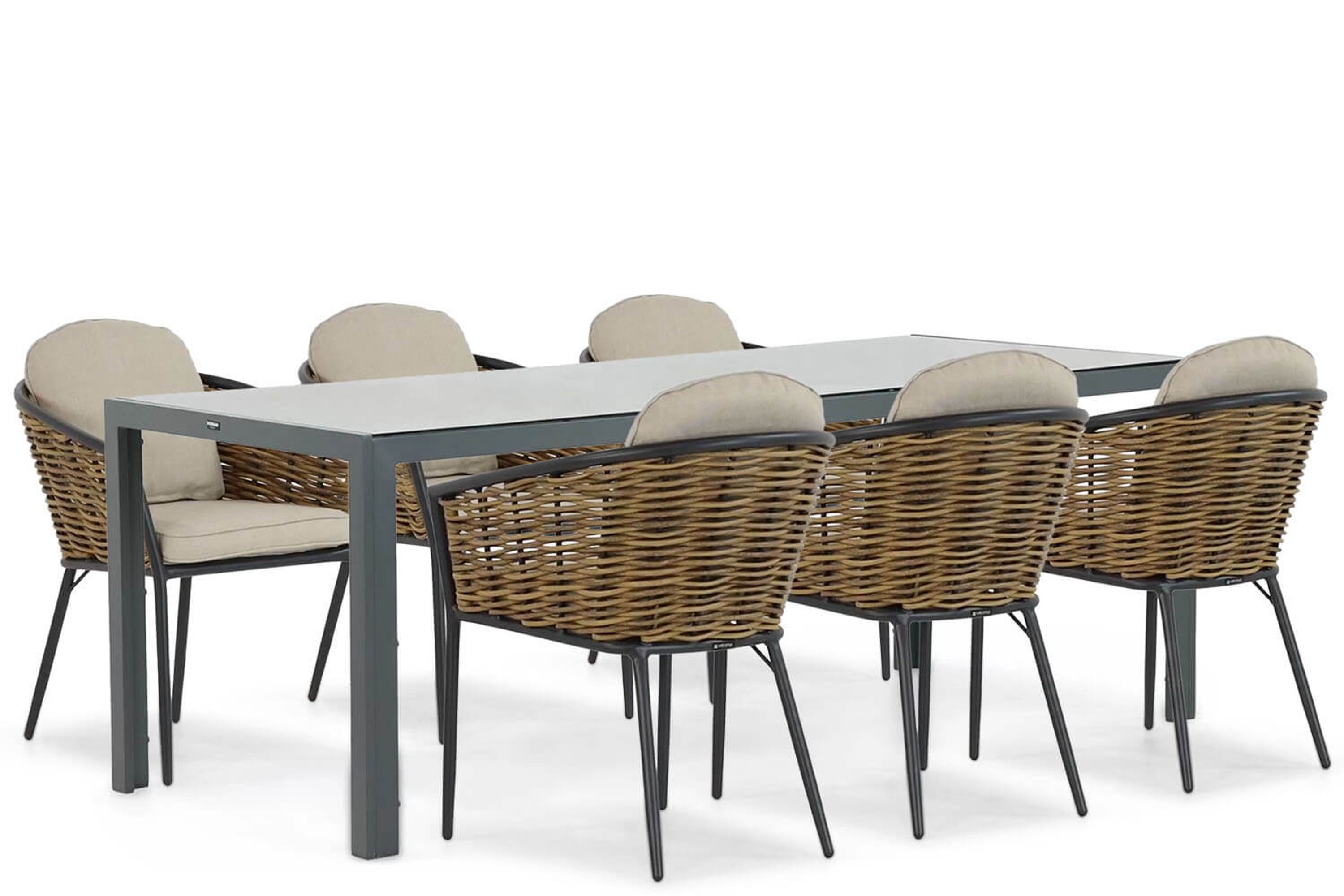 Lifestyle Garden Furniture Lifestyle Nice/Venustas 210 cm dining tuinset 7-delig