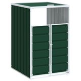 vidaXL Containerberging - voor - 1 - container - 72x81x115 - cm - staal - groen