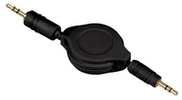 Hama Roll-Up Stereo Cable - 1.1 m - Zwart