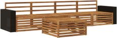 vidaXL - Ensemble de canapés - 5 pièces - Naturel - Bois d'acacia massif