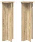 vidaXL Plantenstandaard 2 st sonoma eiken ø40 x 100 cm bewerkt hout