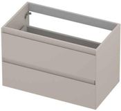 INK - Onderkast 2 Laden Greeploos Gelakt 45gr - 800x450x520 Mm - Mat Kasjmier Grijs