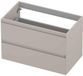 INK - Onderkast 2 Laden Greeploos Gelakt 45gr - 800x450x520 Mm - Mat Kasjmier Grijs