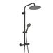 Hudson Reed Nox Colonne de douche thermostatique Pomme de douche ronde Douchette à main Mitigeur noir Barre Noir