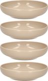 Plasticforte Kommetje/schaaltje - 4x - taupe - D16 x 4 cm - 520 ml - kunststof