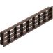 Häfele Grille d'aération carrée 400x83 mm Plinthe d'évacuation d'air du réfrigérateur, plastique, marron, 400 x 83 mm