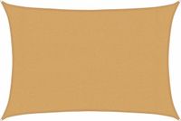 vidaXL Zonnezeil 160 g/m² rechthoekig 3x4 m HDPE zandkleurig