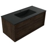 Saniclass Houten Badkamermeubelset - 100cm - Mat Eiken Charcoal