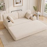 OKWISH Slaapbank - 2-Zits Sofabed - Beige