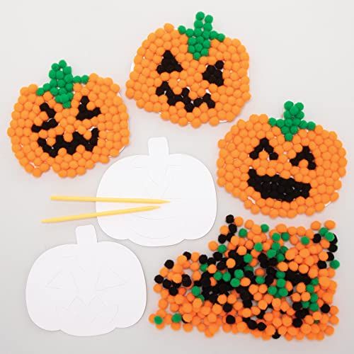 Baker Ross FE773 Pompoen pompom kunstpakketten - set van 5
