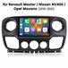 Android 15 2+64GB 10-inch autoradio met Carplay voor Renault Master III, Opel Movano B, Nissan NV400 (2010-2021)