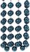 Decoris Kralenslinger - donkerblauw - XL - 270 cm - kunststof - kerstslinger - Guirlande - kerst slinger - kerstversiering