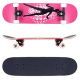 FunTomia Skateboard met ABEC-9 kogellagers, wielhardheid 100A en 100% 7-laags Canadees esdoornhout, skateboard met kicktail