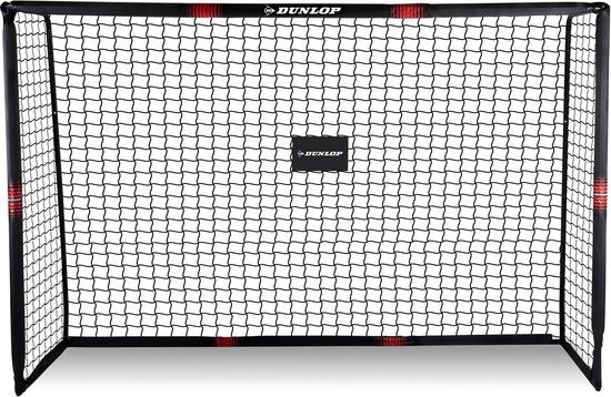 Dunlop Voetbaldoel - Voetbal Goal 240 x 160 x 85 cm - Zwart/Rood