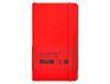 Antartik Notitieboek met elastiek, wit deksel, A6, gladde bladen, rood, 100 vellen, 80 g, FSC