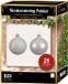 Bellatio Decorations Christmas Winter White 24 glazen kerstballen 6 cm - glans en mat - mix