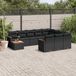 Maison Exclusive - Ensemble de jardin, 11 pièces, avec coussins, noir, en polyrotin