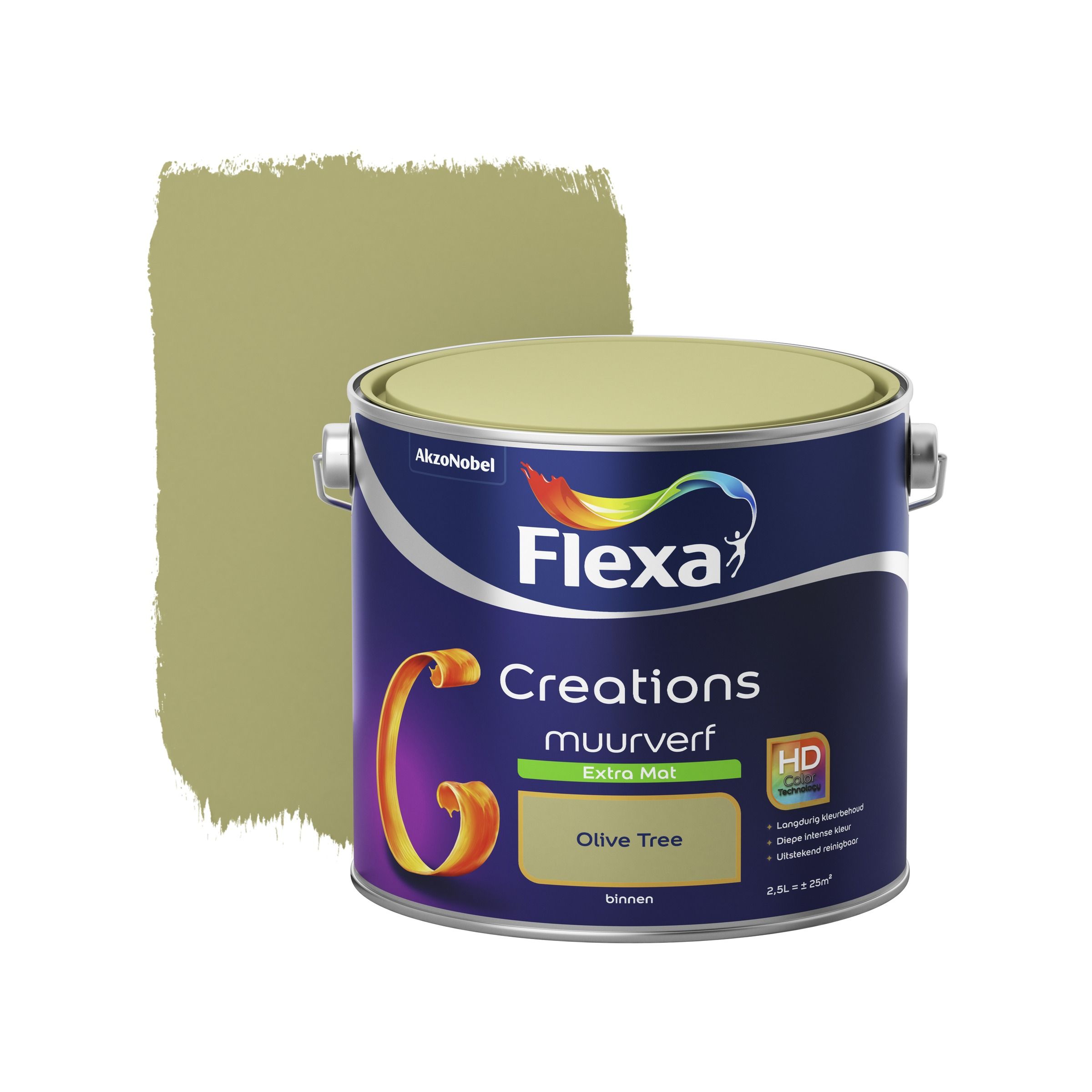 FLEXA Creations muurverf olive tree extra mat 2.5 liter