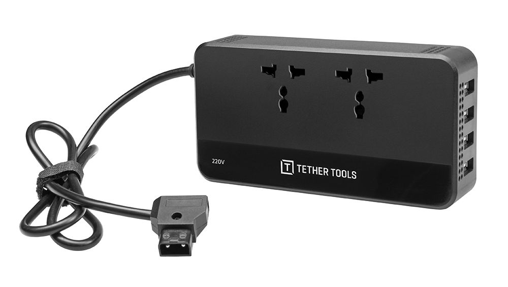 Tether Tools SDAC220 - Stekkerdoos - Zwart - 4 USB poorten - 200W - Binnen & Buiten