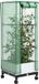 vidaXL Tuinschutting met Kasbedekking en Wielen Wit 40 x 40 x 129 cm