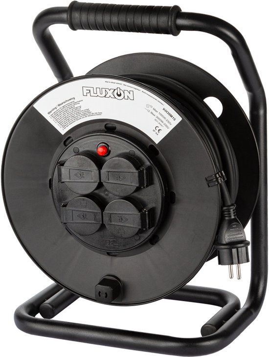 Fluxon Stroomhaspel - Kabelhaspel - 30 meter - 1,5mm2 - 230 Volt