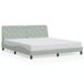Gris Clair Velours Lit Double Lit Adulte Cadre De Lit Sans Matelas 180x200 cm