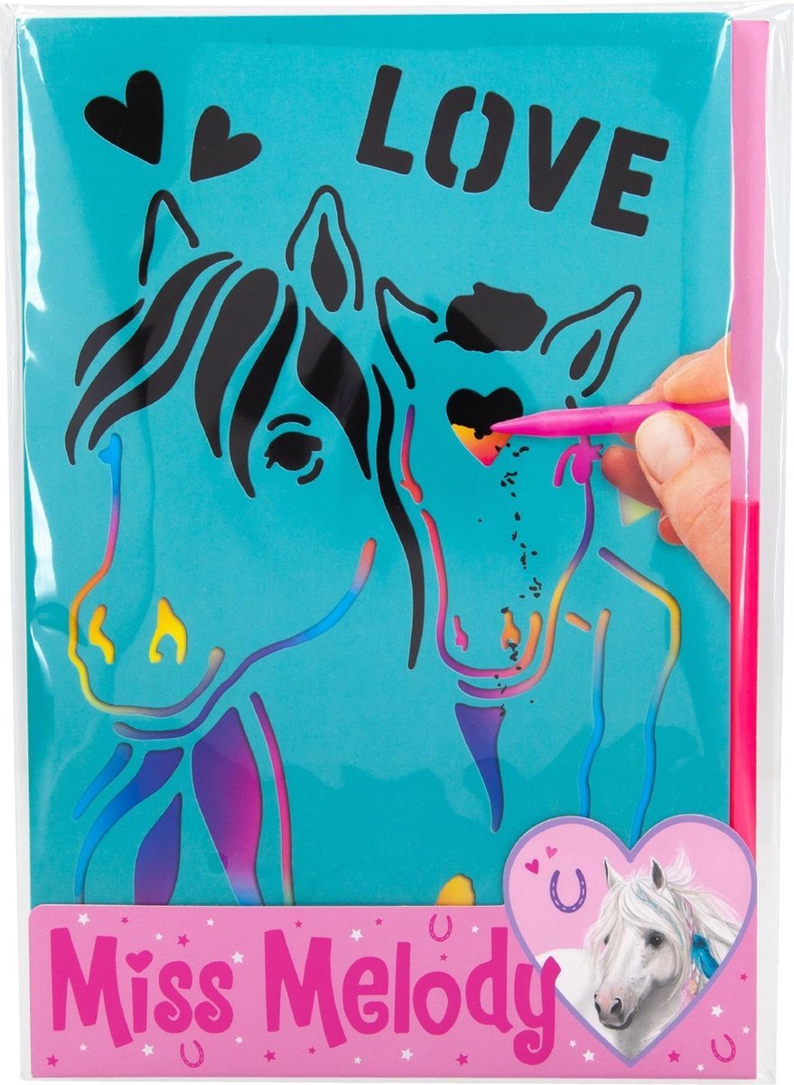 Miss Melody Krasplaatjes Paarden 24,5 X 16,7 Cm Papier/karton