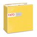 Fato - Droogpapieren servetten, airlaid, stof-effect, verpakking met 50 servetten, afmetingen 40 x 40 gevouwen in 4, kleur geel schaduw