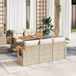 Maison Exclusive - Ensemble de meubles de jardin 6 pièces avec canapé et coussins, beige, en polyrotin et bois d'acacia