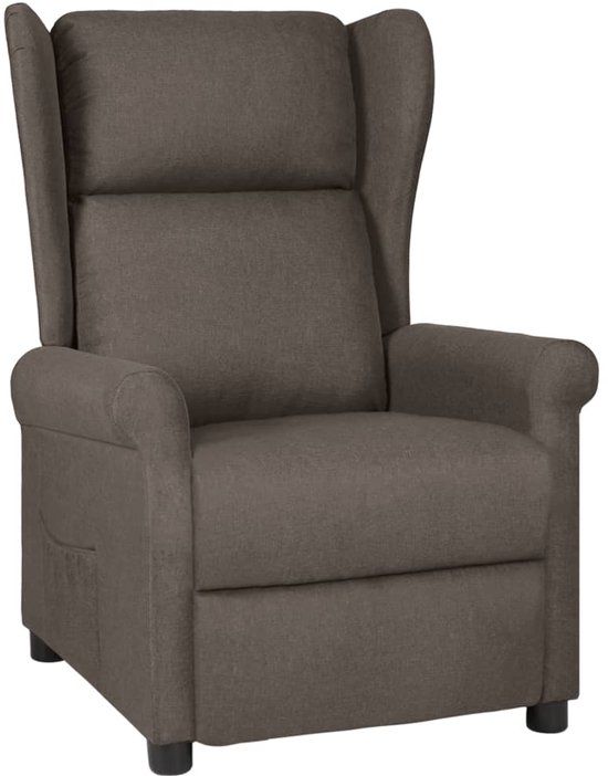 vidaXL Fauteuil verstelbaar stof bruin