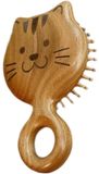 Merkloos Wan GmbH Hoofdhuid Massager - Haarverzorgingskam - Ontspanning Thuis - Antistatisch IJzerhout - 16 x 10 x 5 cm - Natuurlijk Hout