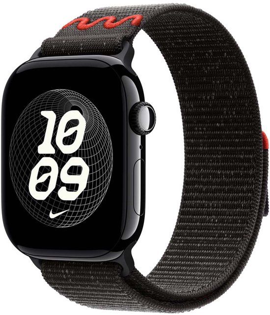 Apple Nike Sport Loop Band voor de Apple Watch | 44/45/46/49 mm - Midnight Black