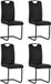 vidaXL Stoelen - 4 stuks - Kunstleer - Zwart