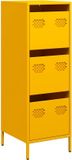 vidaXL Hoge kast - 39x35x103,5 cm - Staal - Mosterdgeel