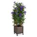 Merkloos Relaxdays Plantenbak met klimrek - op wielen - 135x30x30 cm - Antraciet
