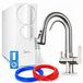 Ari Nordic Système de filtration d'eau avec robinet de cuisine, osmose inverse, 800 GPD, sans réservoir, laiton, mitigeur, cartouche céramique, acier inoxydable, aérateur