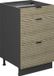 Vicco Keukenonderkast Fame-Line, Eiken paneel/Antraciet, 50 cm, WB Marmer