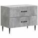 vidaXL Nachtkastje Betongrijs 62 x 34,5 x 47,5 cm Bewerkt hout