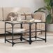 Maison Exclusive - Tables basses avec plateau en verre, 2 pièces, transparent, 40x40x45 cm, acier
